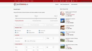 Create your email alert on Just Immo real estate portal