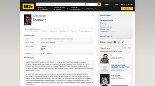 Justin Bieber - Biography - IMDb