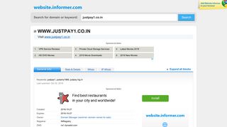 justpay1.co.in at Website Informer. . Visit Justpay 1.