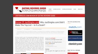 JustSingles Review | Is This Site a Scam Or Good? We Tested It!