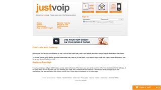 Free Calls | JustVoip