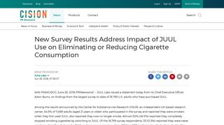 New Survey Results Address Impact of JUUL Use on Eliminating or ...