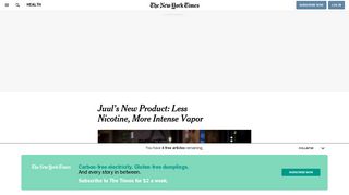 Juul's New Product: Less Nicotine, More Intense Vapor - The New ...