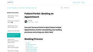 Patient Portal : Booking an Appointment – Juvonno Knowledge Base