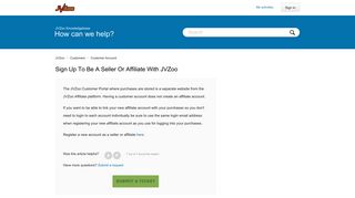 Sign up for a seller/affiliate account – JVZoo