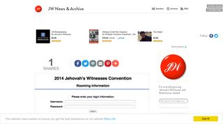 JW News & Archive • Looking for the login for Jehovah's Witnesses...