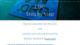 Auburn JW's - LDC Step by Step - Google Sites