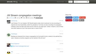 JW Stream congregation meetings