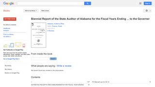 Biennial Report of the State Auditor of Alabama for the Fiscal Years ...