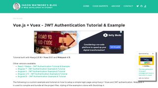 Vue.js + Vuex - JWT Authentication Tutorial & Example | Jason ...