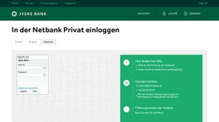Jyske Netbank – einloggen