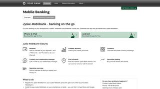 Jyske Mobilbank - banking on the go - Jyske Bank