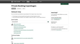 Help with the netbank - Jyske Bank