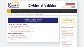 Kansas Department of Revenue - Trucking Through Kansas - Permits ...