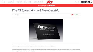 K1 Speed's Annual Membership | K1 Speed