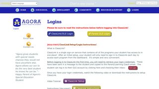 Logins - Agora Cyber Charter SchoolAgora Cyber Charter School
