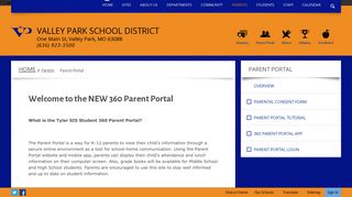 Parent Portal / Overview - Valley Park School District