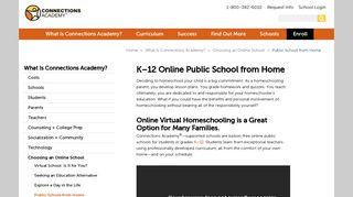 Homeschool - Connections Academy