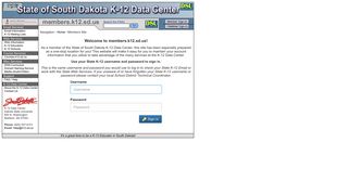 Members Site - State of South Dakota K-12 Data Center
