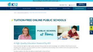 Tuition-Free Online & Virtual Public School Programs | K12 - K12.com