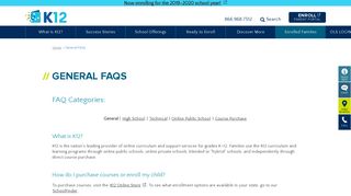 General FAQs - K12.com