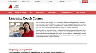 Learning Coach Corner - Ohio Virtual Academy - K12.com