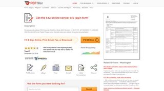 K12 Online School Ols Login - Fill Online, Printable, Fillable, Blank ...