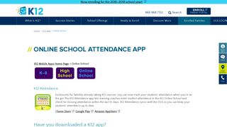 Online School Attendance App | K12 - K12.com