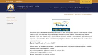 Parent Portal / Parent Portal Support - Paulding County School District