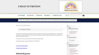 K12 Payment Center : Child Nutrition