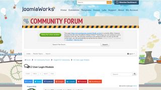 K2 User Login Module - Community Forum - JoomlaWorks