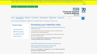 Accessing your maternity notes - UHNM