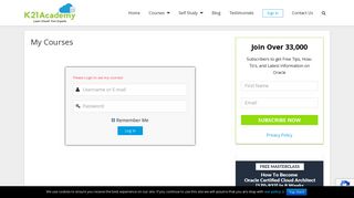 My Courses - Oracle Trainings - K21Academy