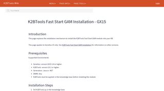 K2BTools Fast Start GAM Installation - GX15 - the K2BTools Wiki!