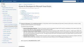Kiuwan for Developers for Microsoft Visual Studio - kiuwan - Kiuwan ...