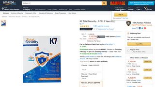 K7 Total Security - 1 PC, 3 Year (CD): Amazon.in: Software