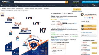 K7 Total Security - 3 PC, 1 Year(CD): Amazon.in: Software