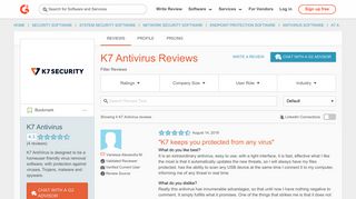 K7 Antivirus Reviews 2019 | G2 Crowd