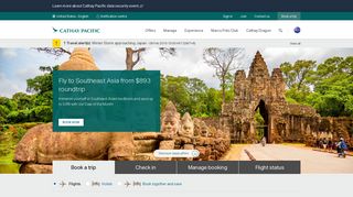 Cathay Pacific: Online Flight Booking | Airfare | United States
