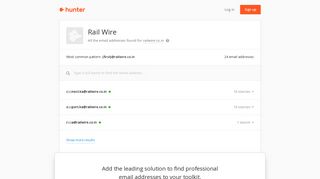 Rail Wire - email addresses & email format • Hunter - Hunter.io