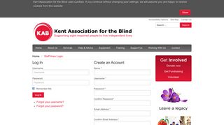 Staff Area Login - Kent Association for the Blind