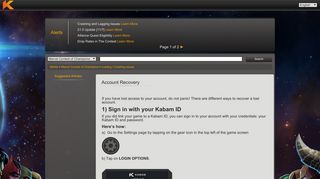 Account Recovery - kabam.force.com