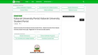 Kabarak University Portal: Kabarak University Student Portal