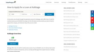 How to Apply for a Loan at Kabbage - ValuePenguin