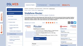 Vodafone Router - Preise und Funktionen der Kabel Router - DSLWeb