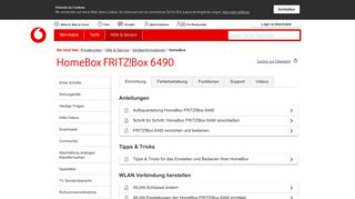 HomeBox FRITZ!Box 6490 - Vodafone Kabel Deutschland Kundenportal