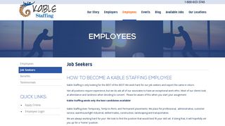 Job Seekers - Kable Staffing
