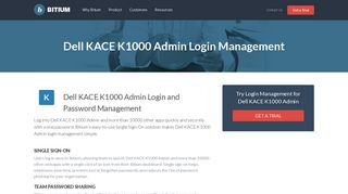 Dell KACE K1000 Admin Login Management - Team Password Manager