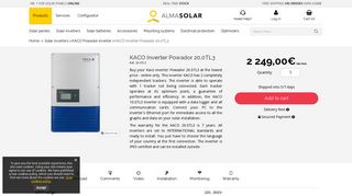 KACO Inverter Powador 20.0TL3 - Alma Solar® Nr. 1 of online solar ...