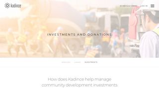 Investments and Donations - Kadince